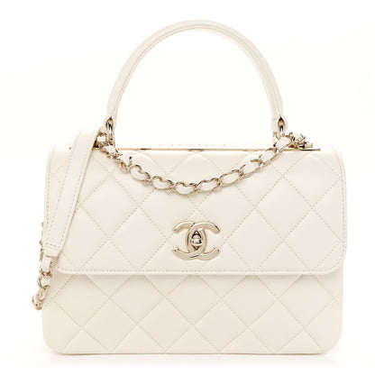 Chanel Lambskin Quilted Small Trendy CC Dual Handle Flap Bag White 1 of 10