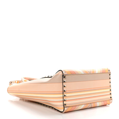 Valentino Garavani Vitello Native Couture 1975 Rockstud Double Handle Tote Mandarin Sorbet 4 of 10