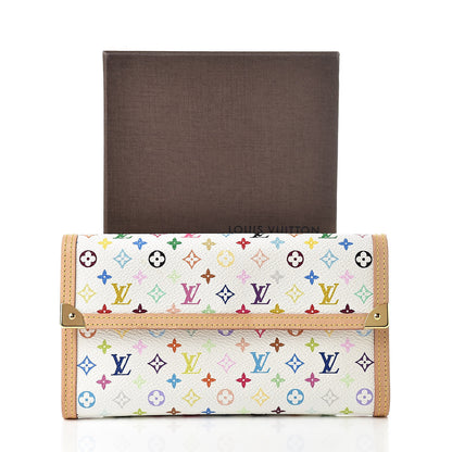Louis Vuitton Monogram Multicolor Porte Tresor International Wallet White 7 of 7