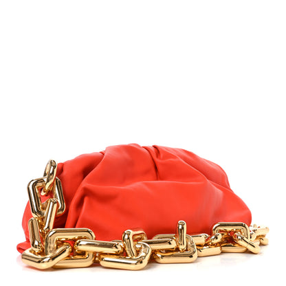 Bottega Veneta Calfskin The Pouch Chain Orange 3 of 11