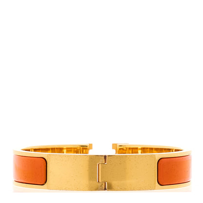 Hermes Enamel Narrow Clic Clac H Bracelet PM Orange 3 of 4