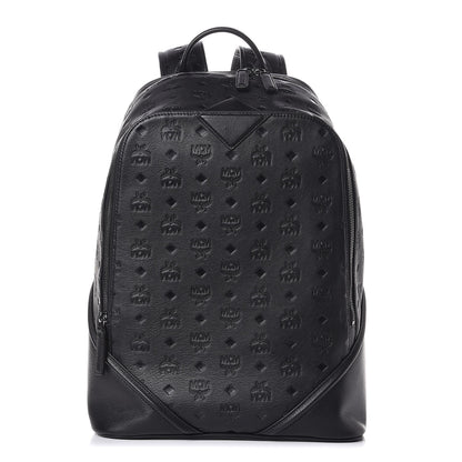 MCM Calfskin Ottomar Monogram Duke Backpack Black 1 of 19