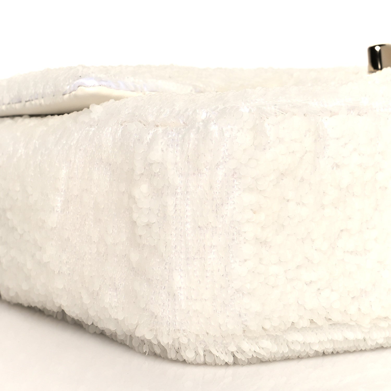 Chanel Sequin Mini Rectangular Flap White 9 of 10