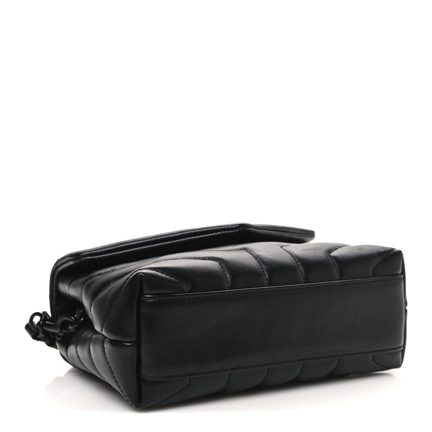 Saint Laurent Calfskin Y Quilted Monogram Monochrome Toy Loulou Crossbody Bag Black 4 of 10