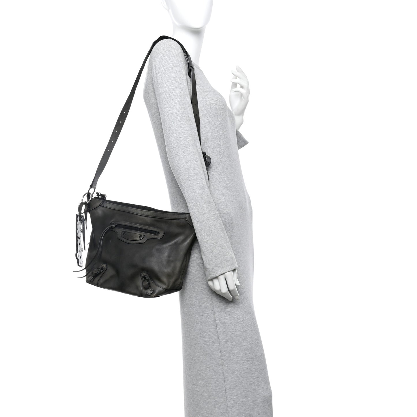 Used Calfskin Black Hardware Small Neo Classic Hobo Black
