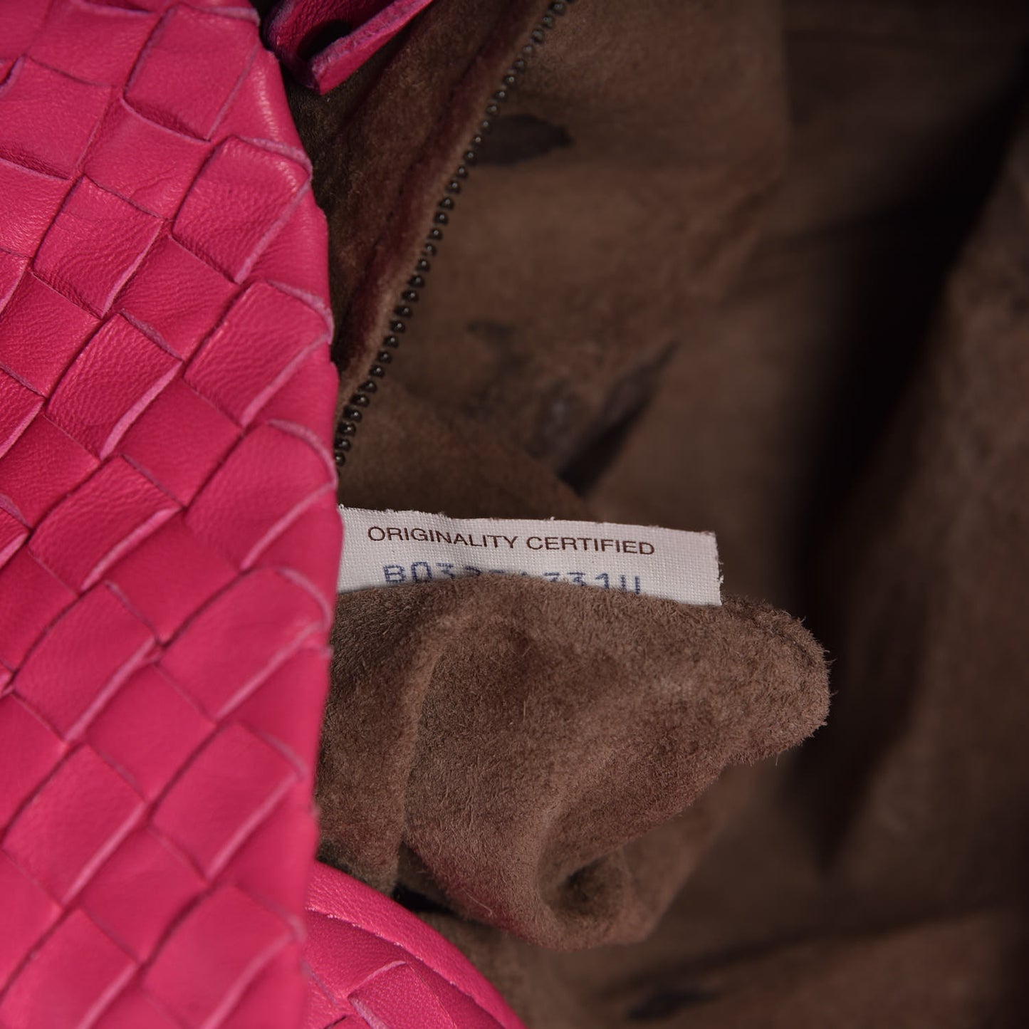 Nappa Intrecciato Medium Seamless Tote Fuchsia