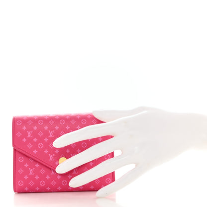 Louis Vuitton Calfskin Nanogram Embossed Victorine Wallet Rose 2 of 6