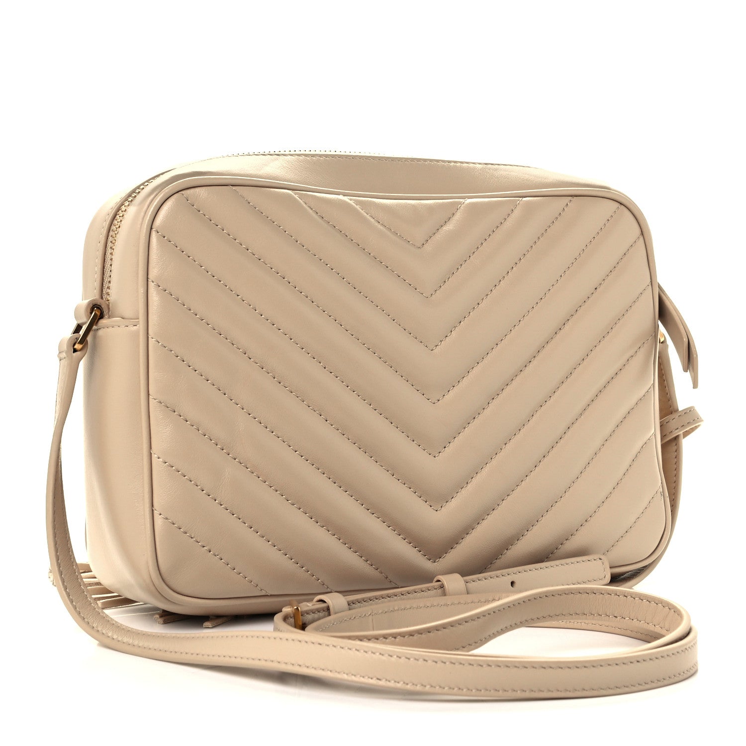 Saint Laurent Calfskin Matelasse Monogram Lou Camera Bag Ivory Natural 2 of 9