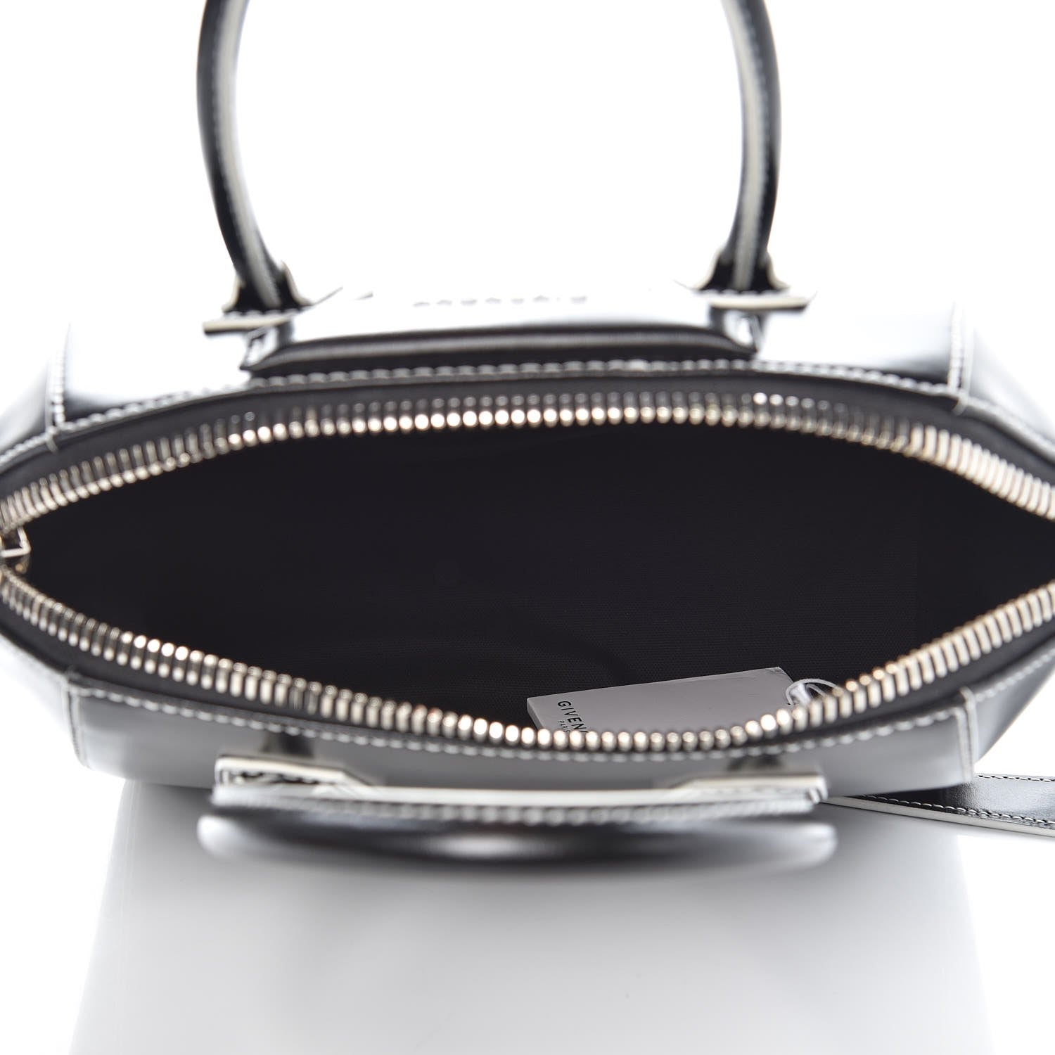 Givenchy Calfskin Contrast Topstitch Small Antigona Black White 6 of 8