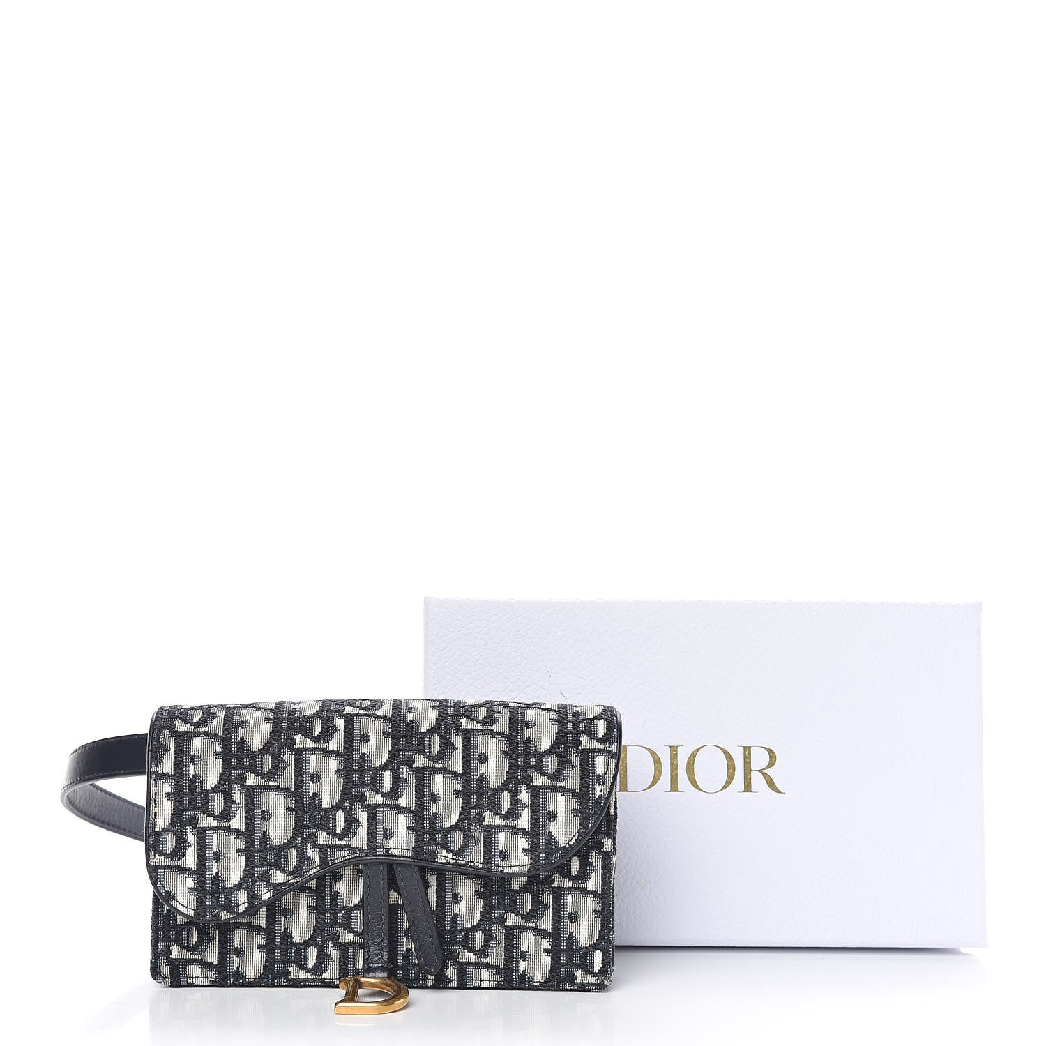 Christian Dior Oblique Saddle Belt Bag Blue 12 of 12