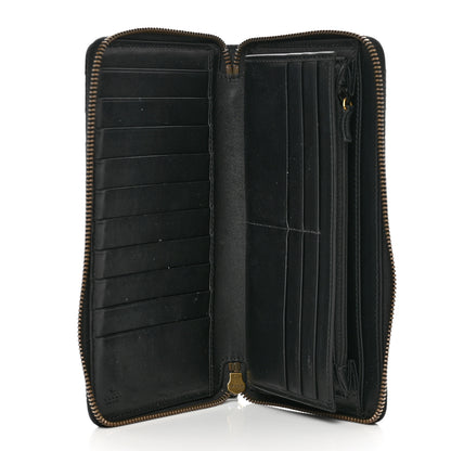 Gucci Calfskin Matelasse GG Marmont Zip Around Organizer Wallet Black 5 of 10