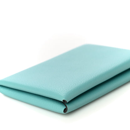 Hermes Evercolor Calvi Card Case Bleu Atoll 8 of 11