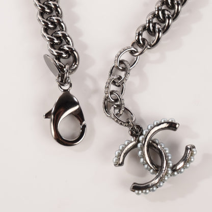Chanel Ruthenium Pearl CC Chain Bracelet 4 of 5