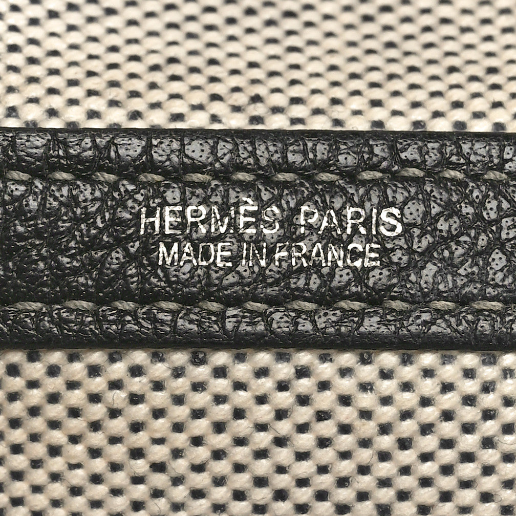 Hermes Toile Buffle Skipper Garden Party 36 MM Tote Black 6 of 11