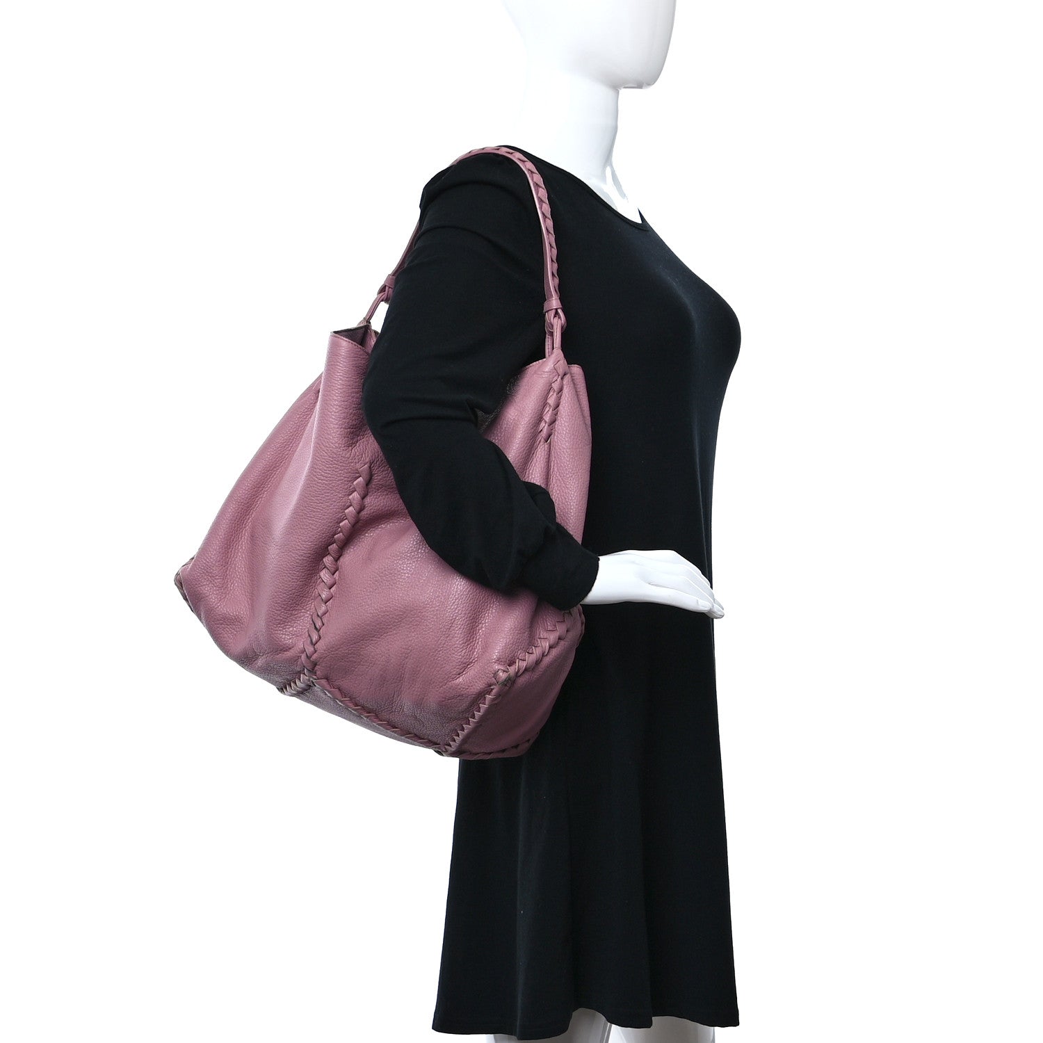 Bottega Veneta Washed Cervo Deerskin Large Hobo Rose Pink 2 of 12