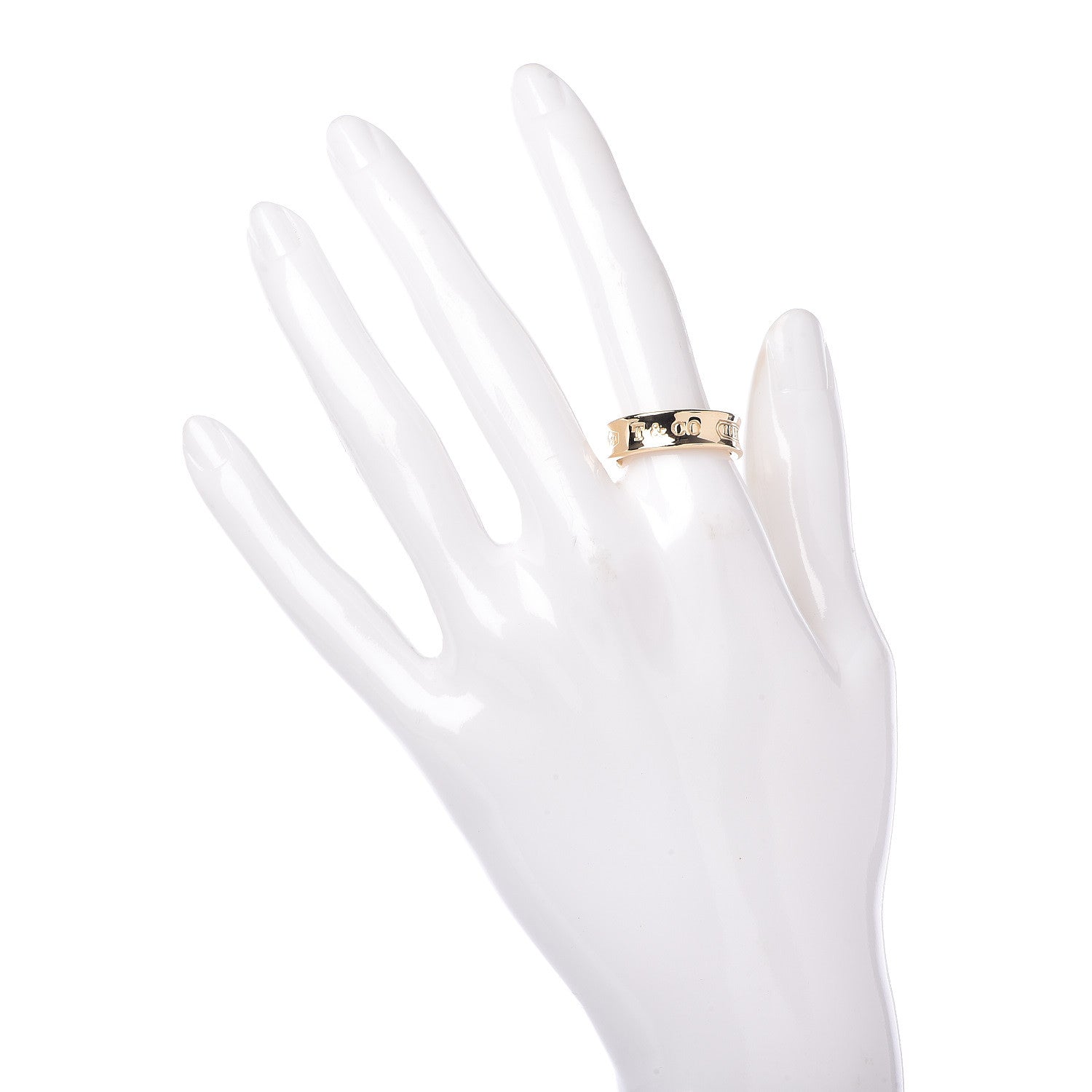 Tiffany 18K Yellow Gold 1837 Band Ring 56 7.5 2 of 5