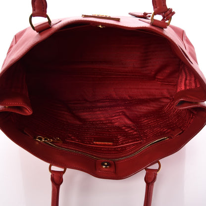 Prada Saffiano Lux Large Tote Fuoco 5 of 8