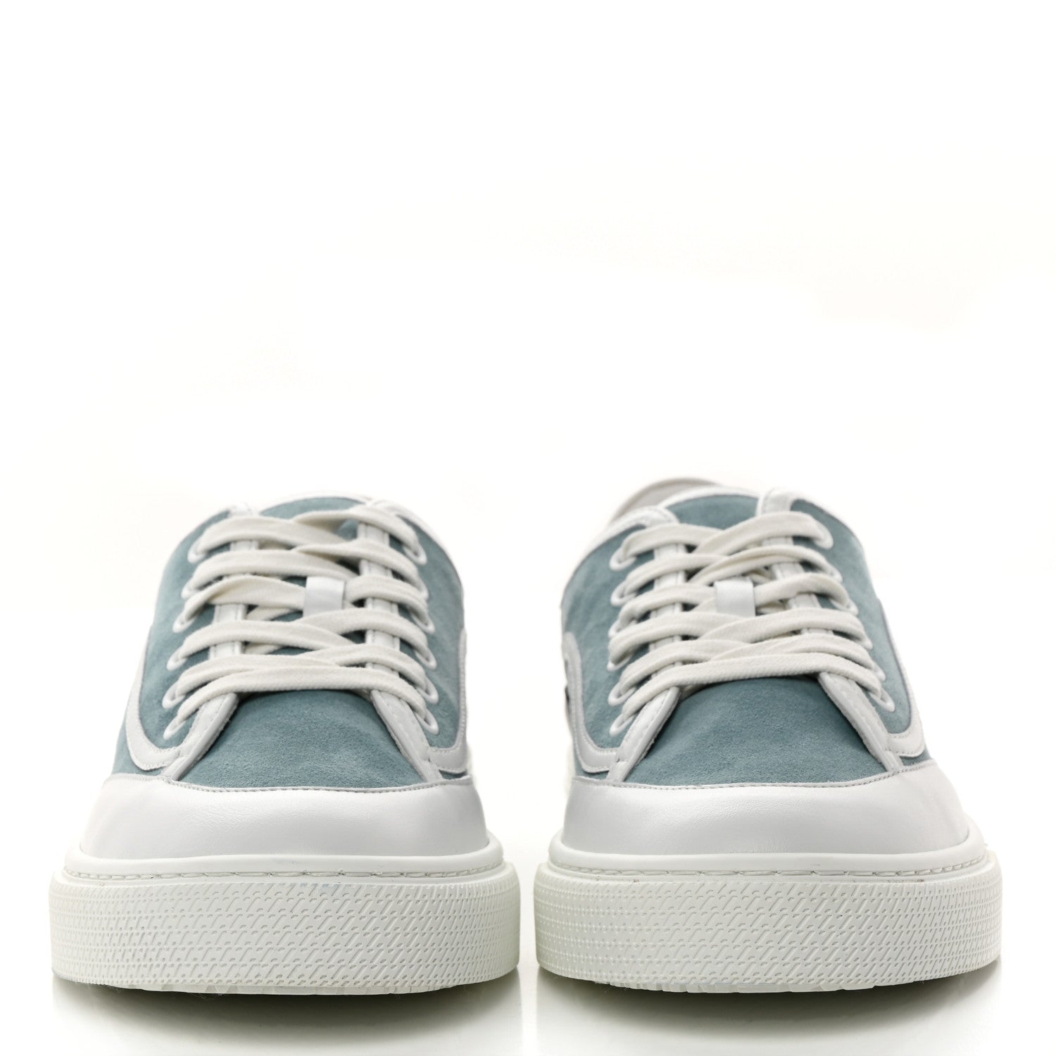 Hermes Suede Get Sneakers 39.5 Vert D'eau White 2 of 8