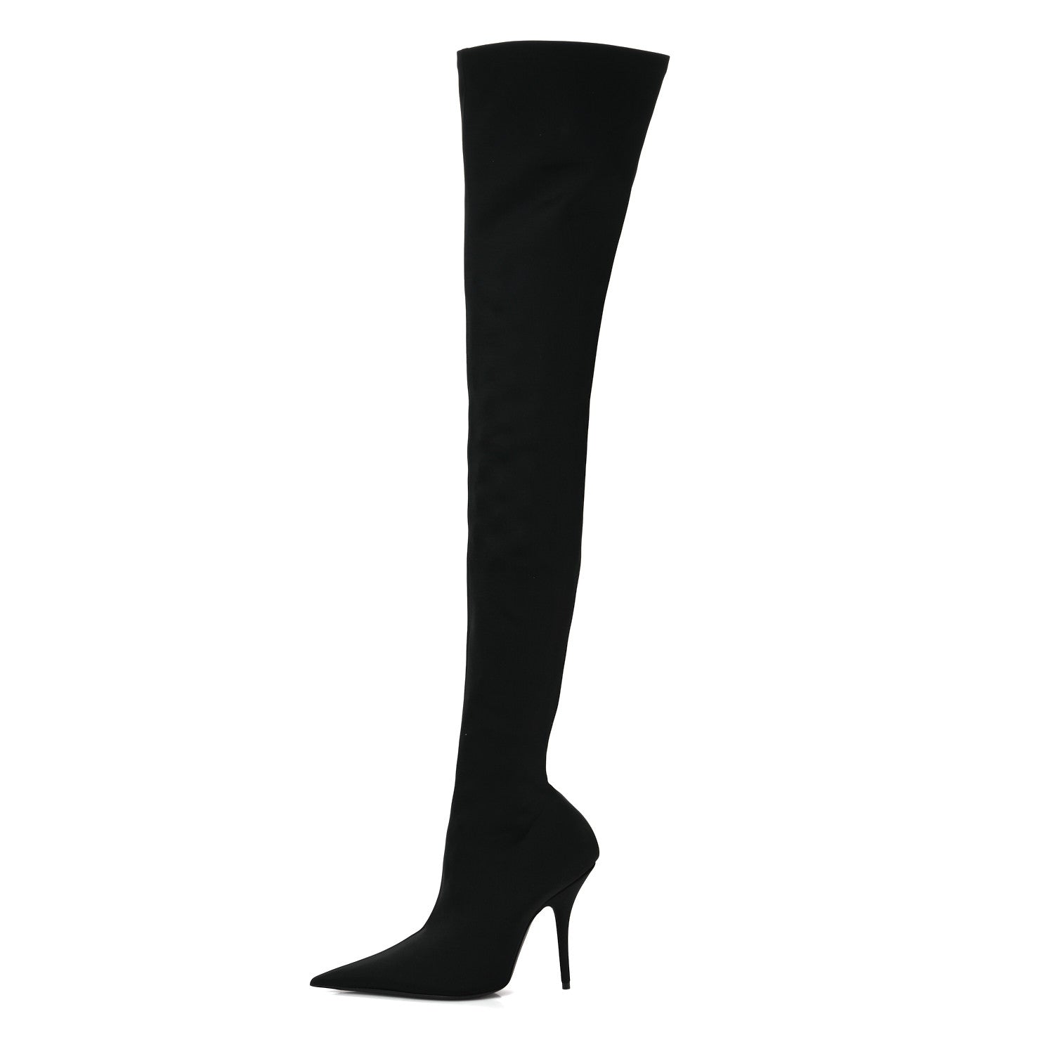 Balenciaga Spandex Pointed Toe Knife 110MM Thigh High Boots 39 Black 1 of 8
