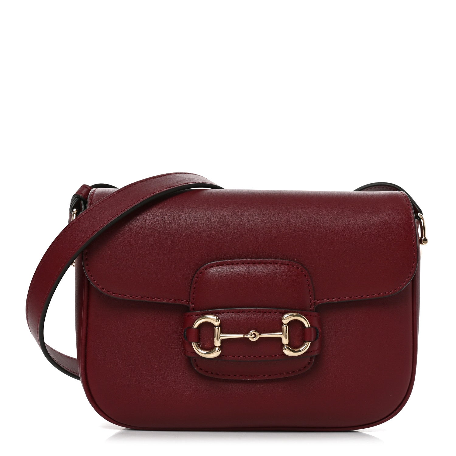 Gucci Arabella Calfskin Horsebit 1955 Shoulder Bag Rosso Ancora 1 of 11