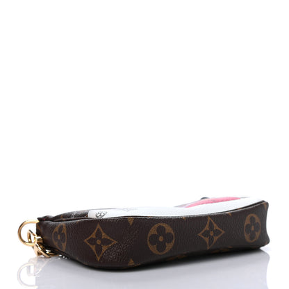 Louis Vuitton Monogram 2019 Christmas Animation Mini Courchevel Pochette Accessories Fuchsia 3 of 4