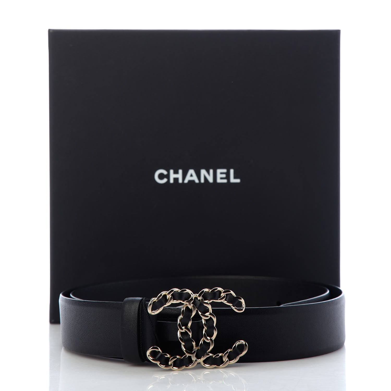Chanel Lambskin CC Chain Belt 84 34 Black 7 of 7