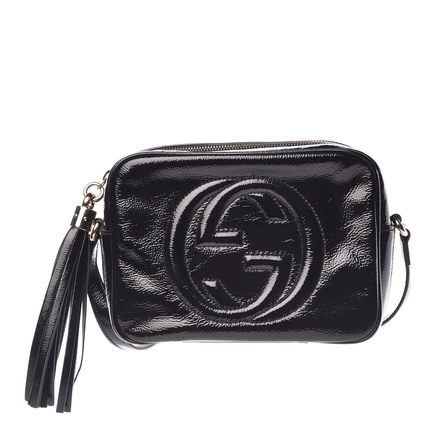 Gucci Soft Patent Small Soho Disco Bag Black 1 of 8