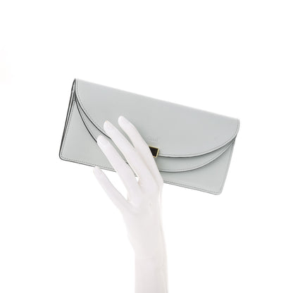 Chloe Calfskin Georgia Flap Wallet Airy Grey 2 of 9