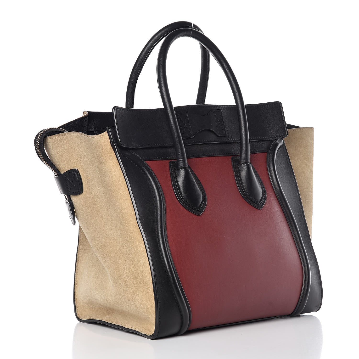 Celine Smooth Calfskin Suede Mini Tri-Color Luggage Rust 3 of 17