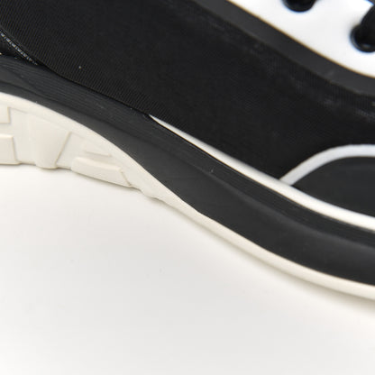Chanel Mesh Lycra Thermoplastic Mens Sneakers 46 Black White 14 of 16