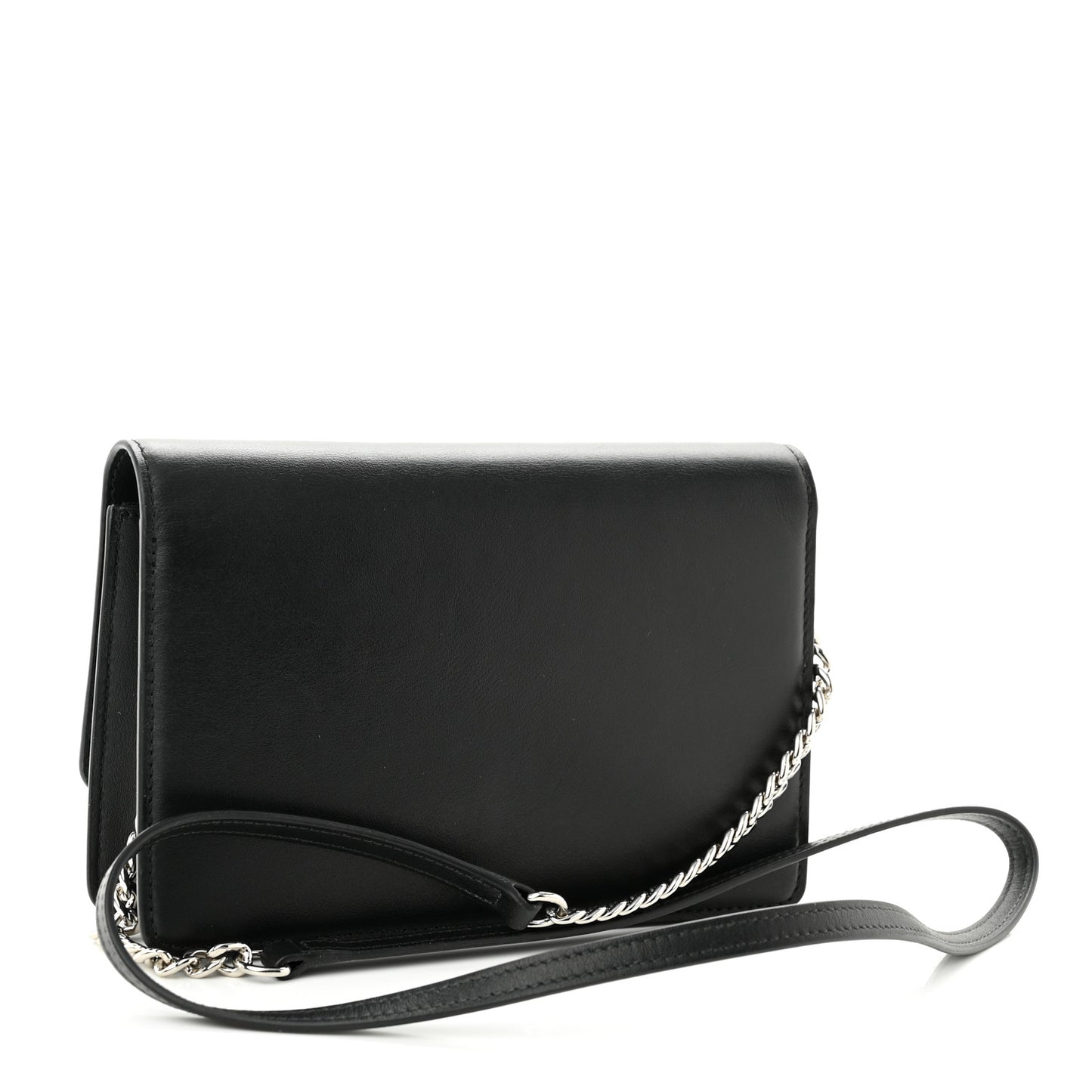 Smooth Calfskin Sidney Flap Chain Bag Black