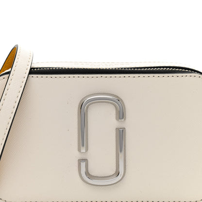Marc Jacobs Saffiano Small Snapshot Camera Bag White Yellow 8 of 11