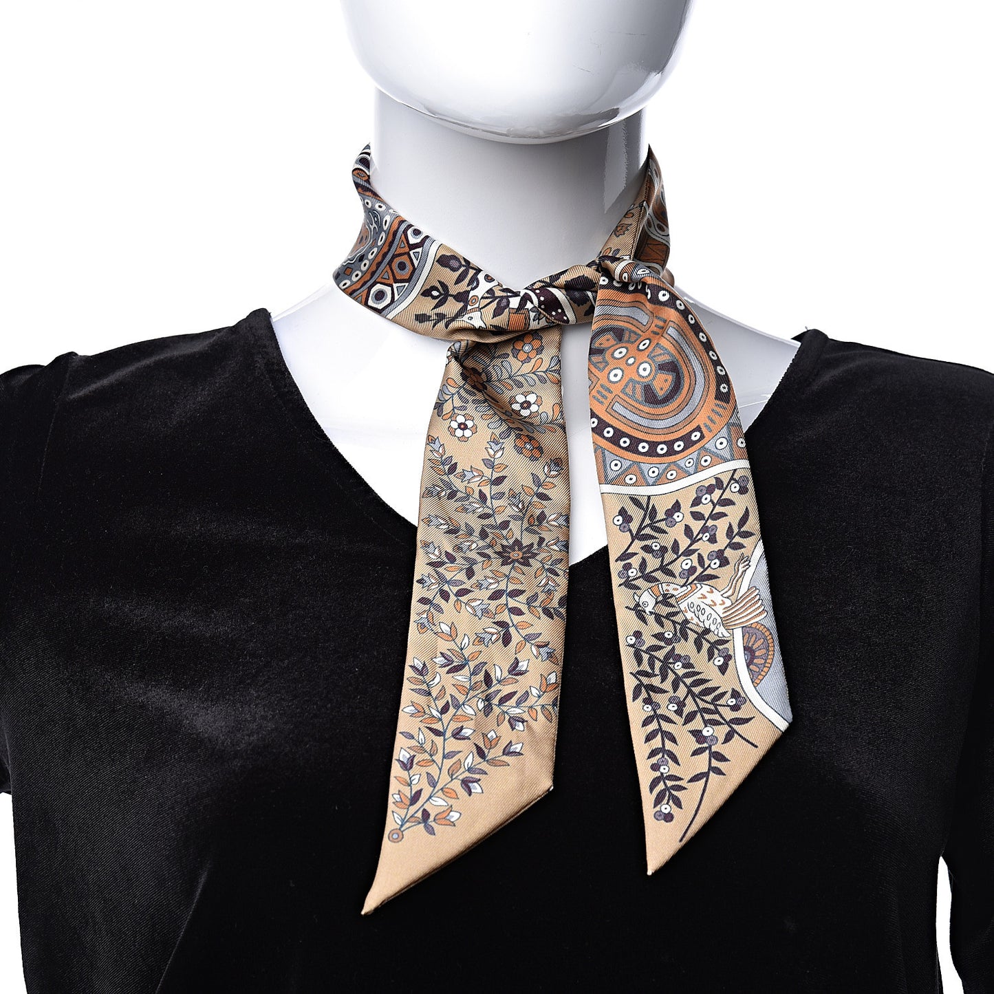 Silk L'Arbre De Vie Twilly Camel Gris Bleuete Caramel