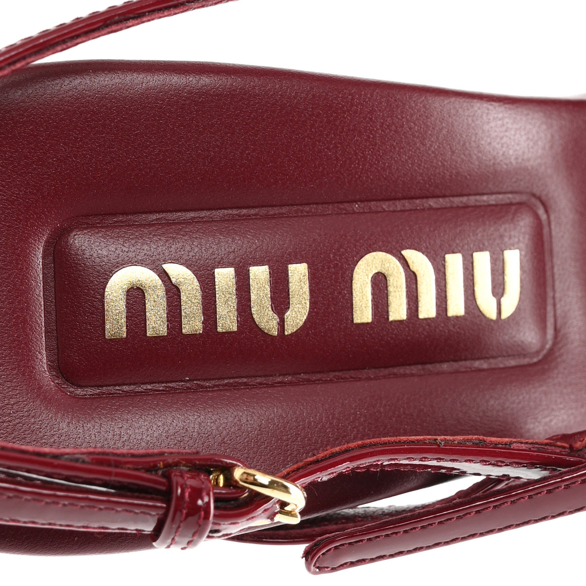 Miu Miu Vernice Buckle Slingback Pumps 37.5 Porpora 8 of 10
