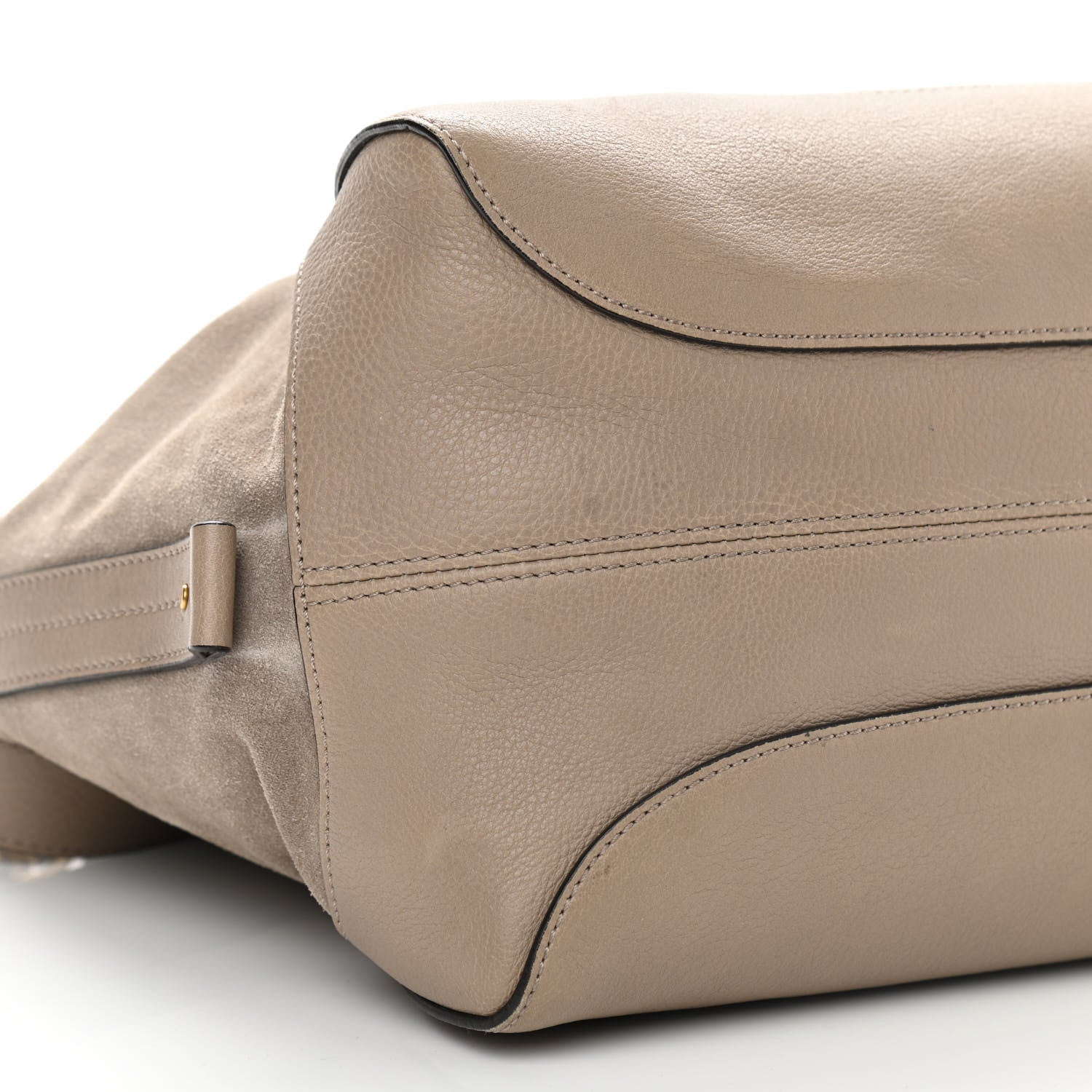 Chloe Suede Calfskin Medium Owen Bucket Bag Motty Grey 9 of 14