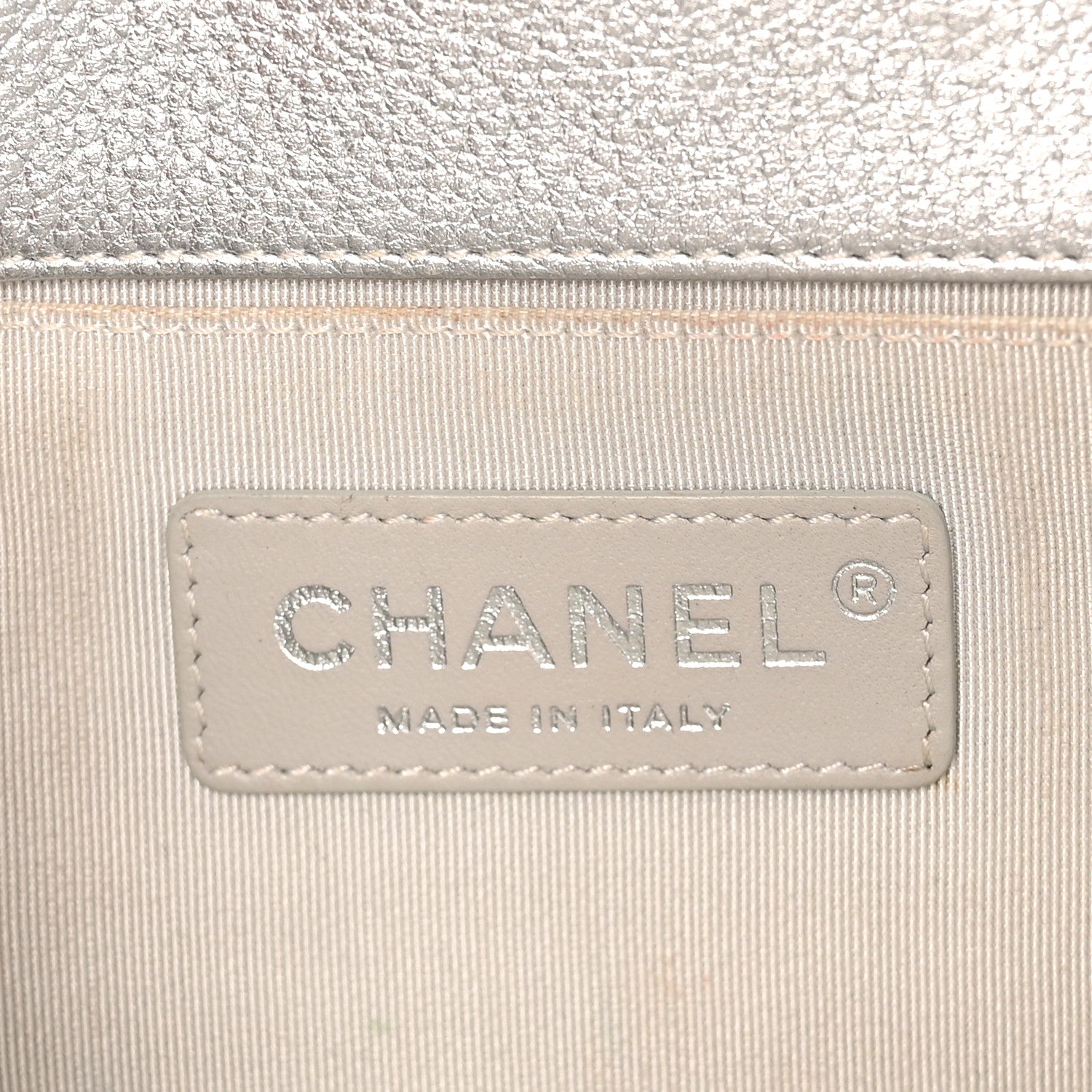 Chanel Metallic Calfskin Camellia Quilted Small Boy Flap Silver 6 of 10