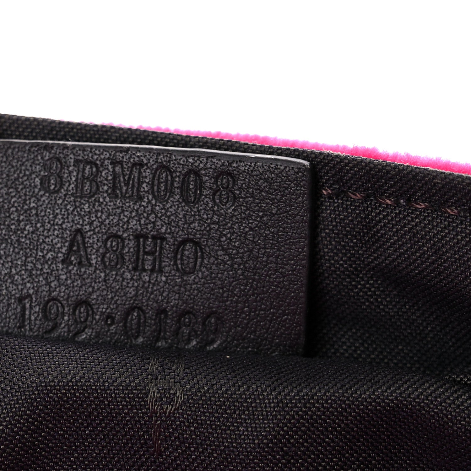 Fendi Velvet FF Embossed Hip Belt Baguette Bag Fuxia 7 of 16