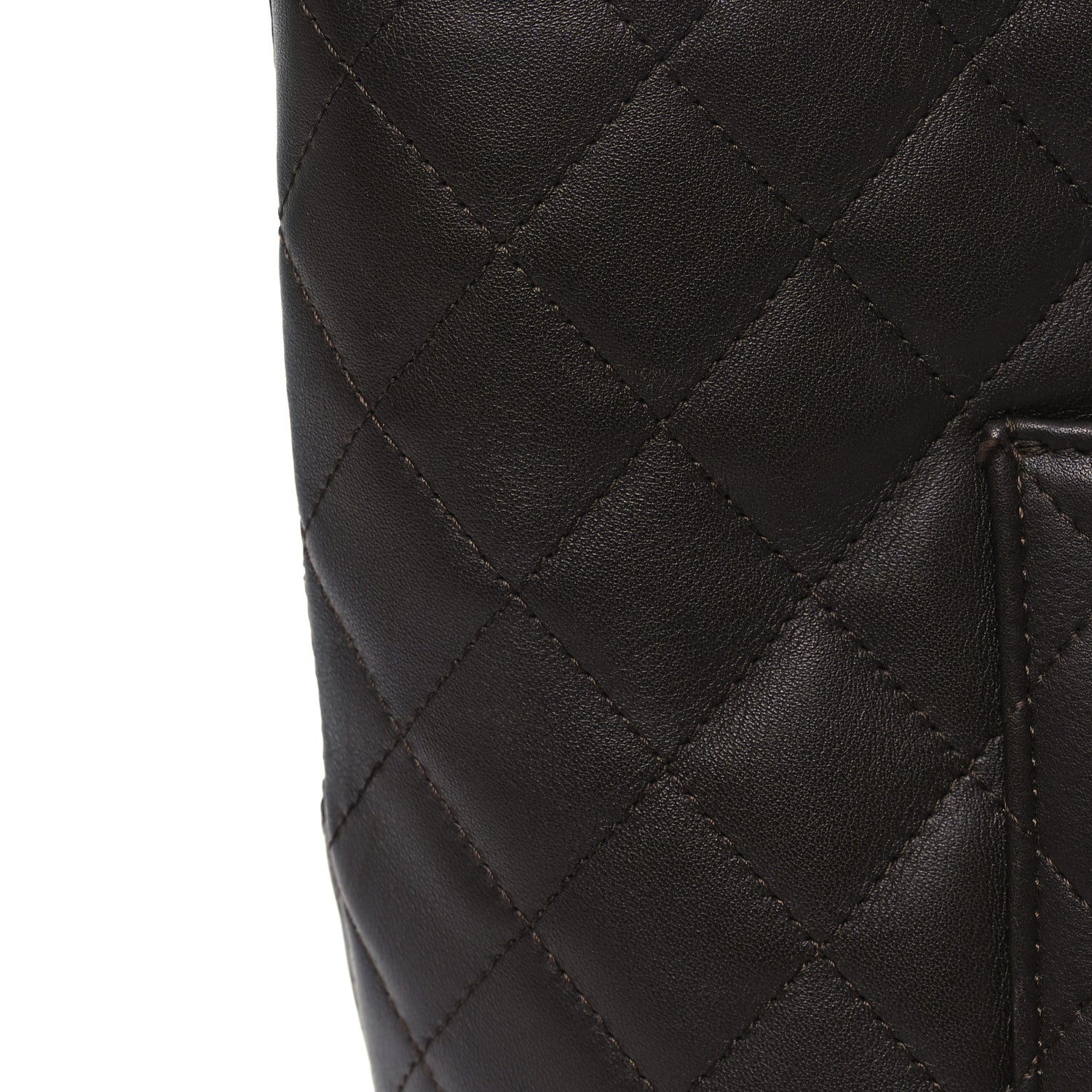 Chanel Calfskin Quilted Large Cambon Tote Brown 12 of 12