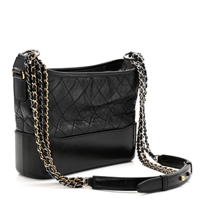 Chanel Aged Calfskin Quilted New Medium Gabrielle Hobo Black 3 of 12