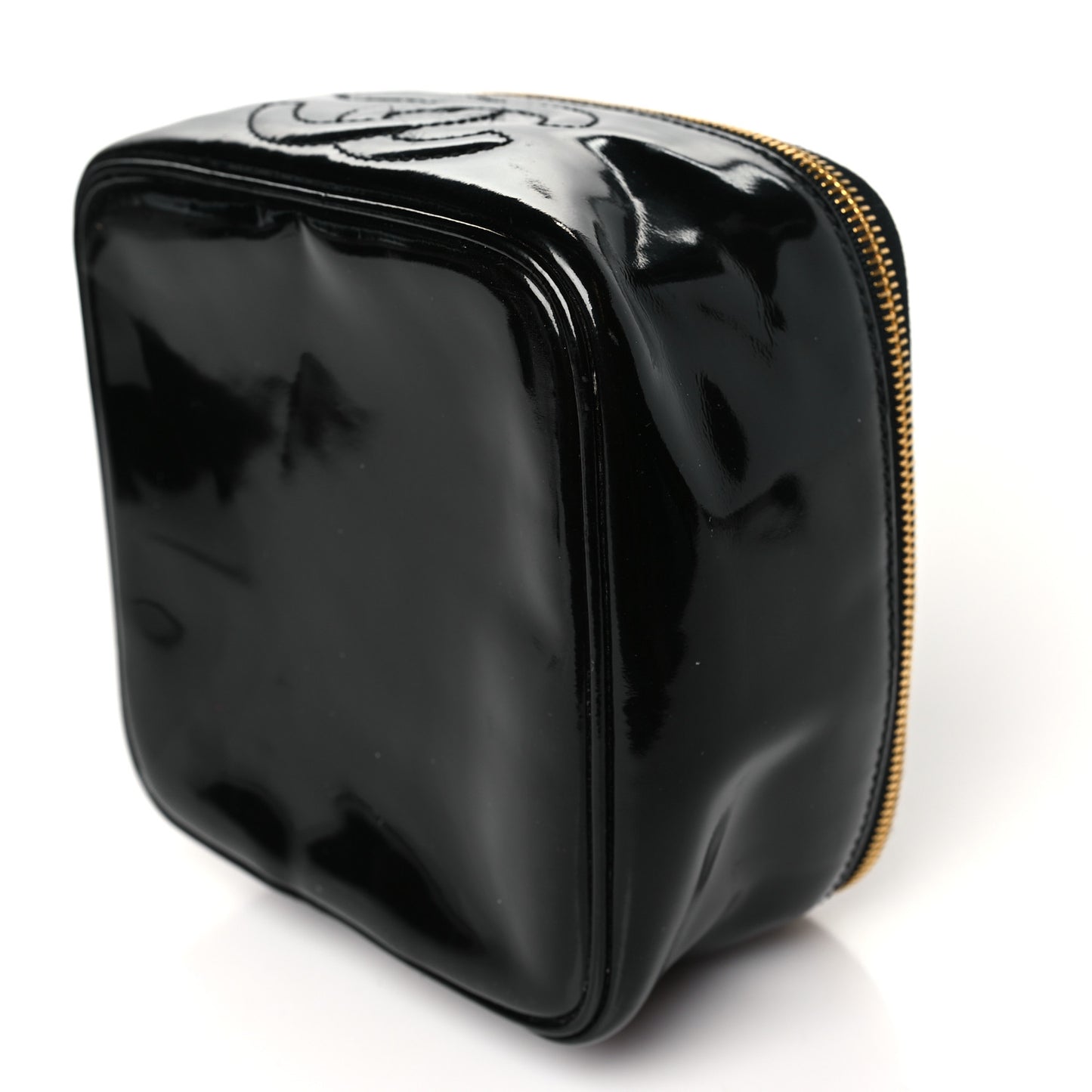 Patent Vanity Cosmetic Case Black