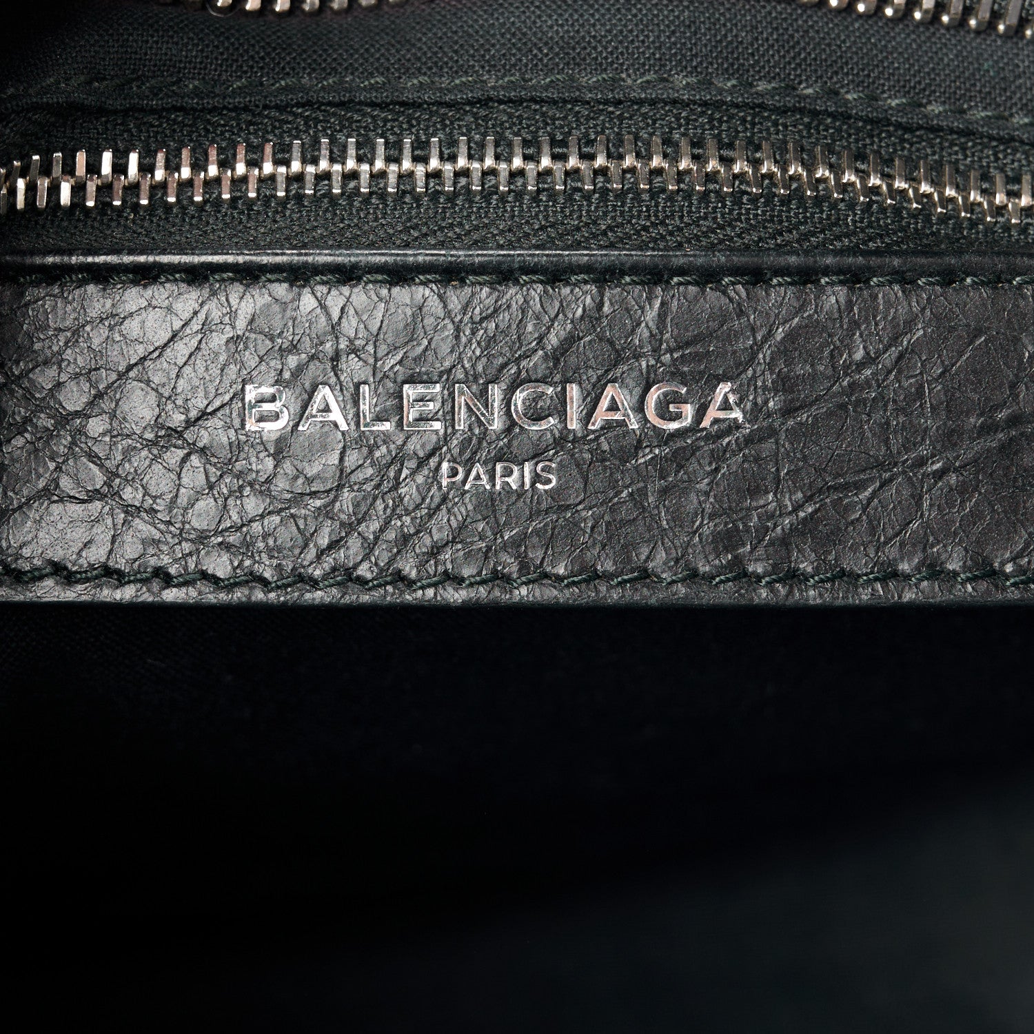 Balenciaga Agneau Classic Silver Hardware Mini City Logo Strap Black White 7 of 11