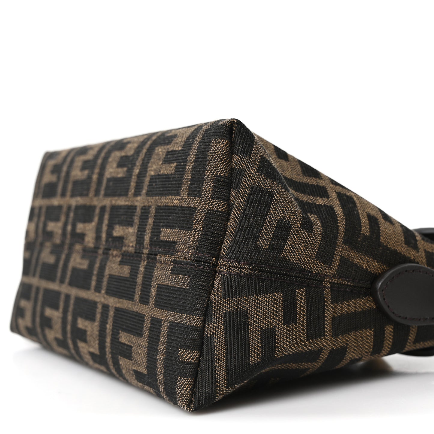 Vitello Grace Jacquard FF Mini By The Way Boston Bag Tobacco Moro Ebano