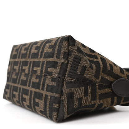 Fendi Vitello Grace Jacquard FF Mini By The Way Boston Bag Tobacco Moro Ebano 10 of 11