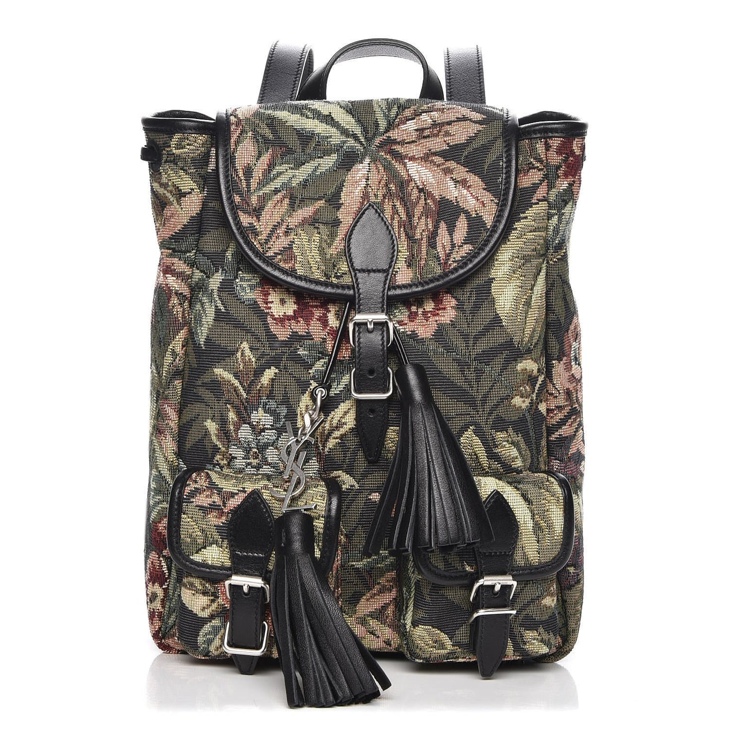 Canvas Floral Print Festival Backpack Black