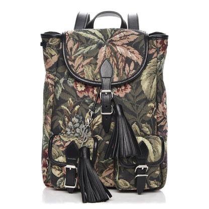 Saint Laurent Canvas Floral Print Festival Backpack Black 1 of 7
