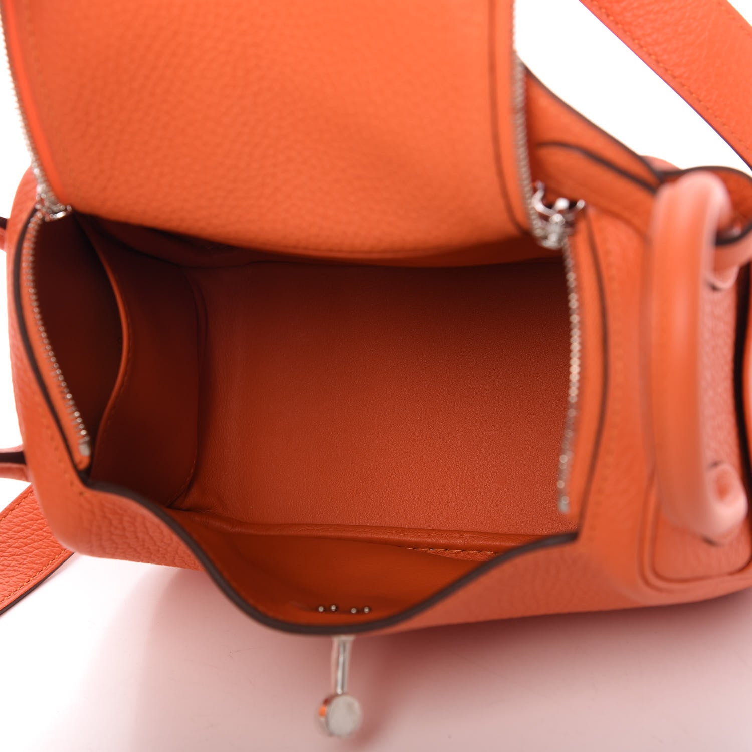 Hermes Taurillon Clemence Mini Lindy 20 Feu 5 of 9