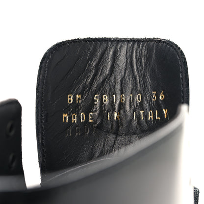 Saint Laurent Calfskin Womens Army Combat Boots 36 Black 7 of 9
