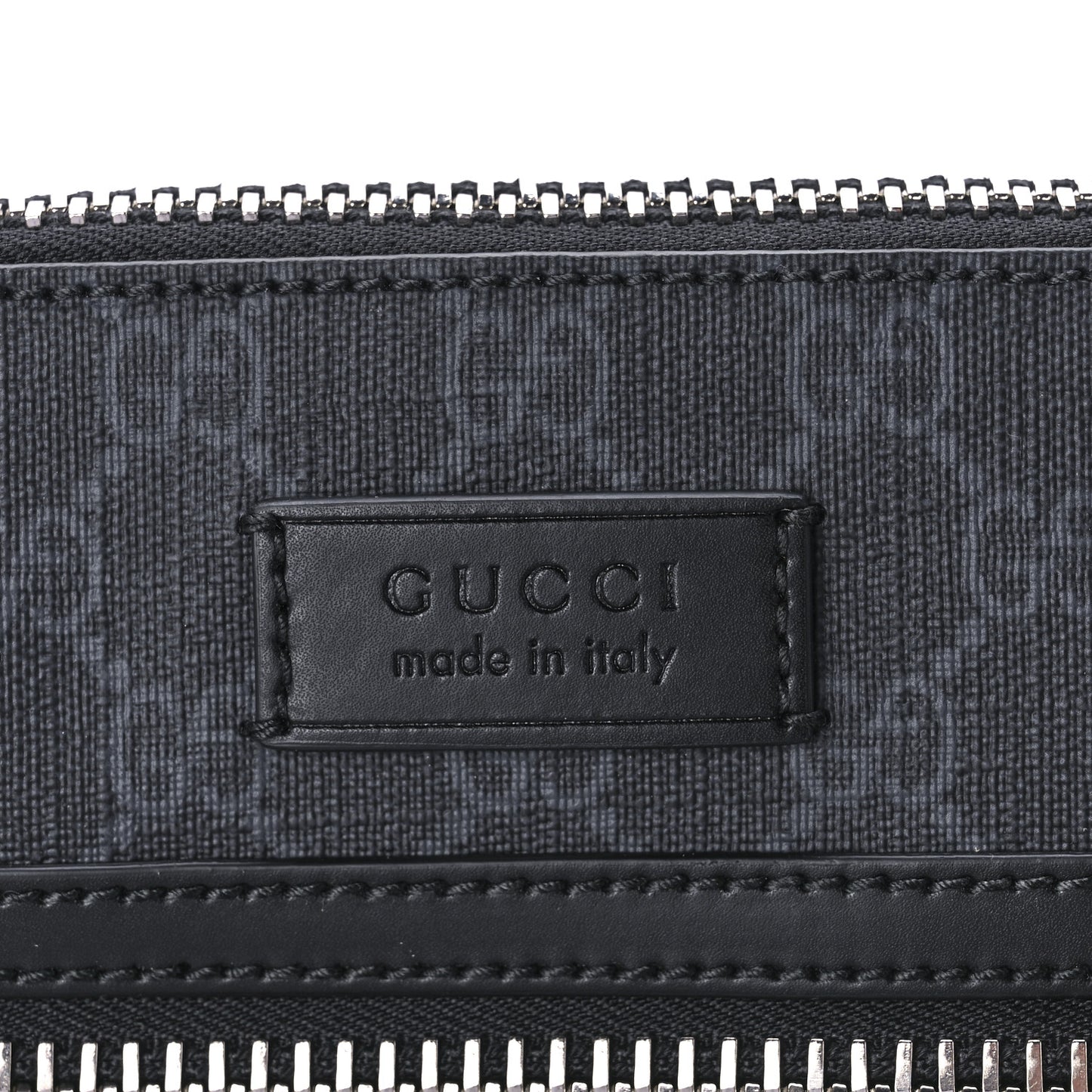 GG Supreme Monogram Web Small Flat Messenger Bag Black Grey