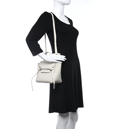 Celine Grained Calfskin Nano Belt Bag White 2 of 11