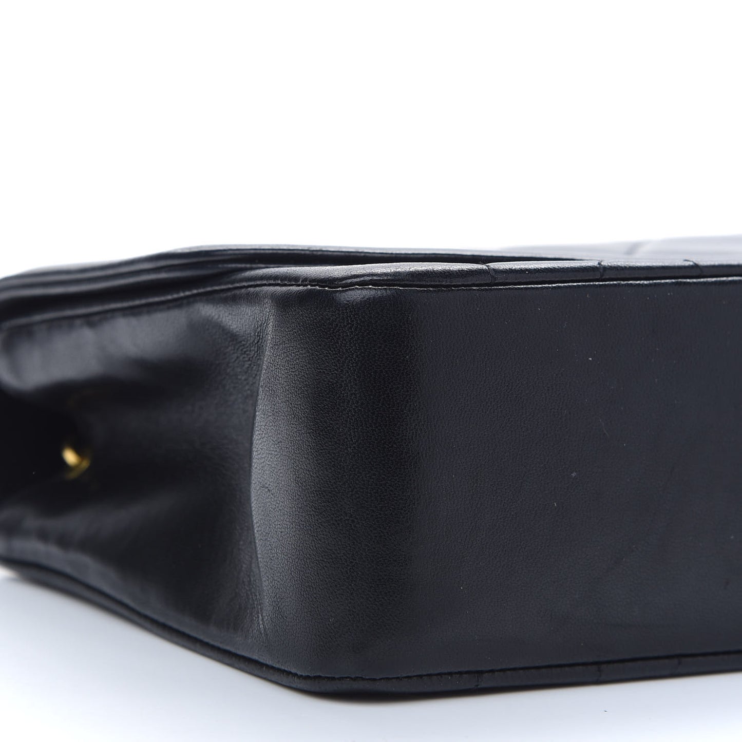 Lambskin Quilted Medium Single Flap Black